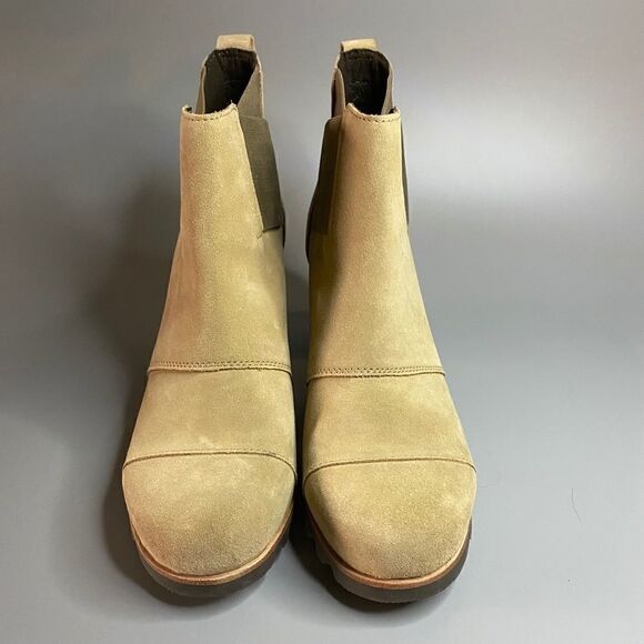 Sorel Addington Chelsea Block Heel Ankle Boots Sandy Tan Kettle 9.5 - Picture 2 of 6